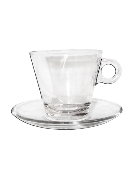 Finstock Eco Nadia 28cl Crystal Cup Set of 4 with Plates