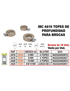 IBC finstock 4-416 - Butées de profondeur pour perceuse 6