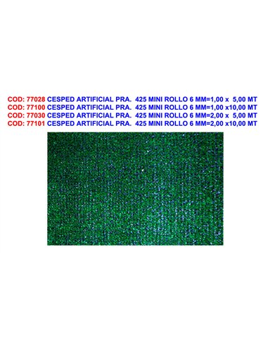 Artificial Grass F.S. PRA. 425 Mini Roll 6 mm - 1.00 x 10.00 m