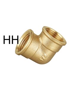 brass 90° female-female elbow 1"