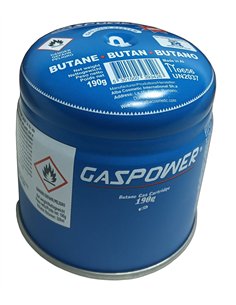 Cartucho de Butano GasPower 190g con Válvula de Seguridad
