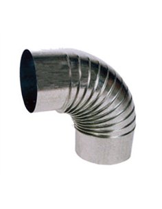 Coude de poêle galvanisé ondulé 90° de 150 mm