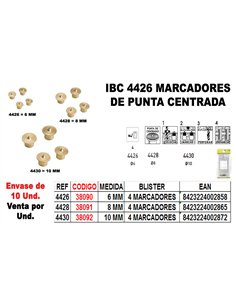 Marcadores IBC Finstock 4-430 Punta Centrada 10 mm