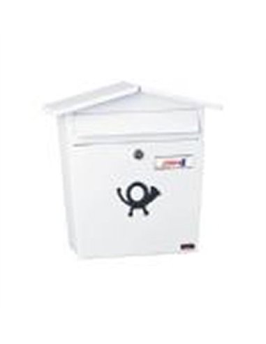 JOMA Garden-51E Briefkasten aus Metall für den Außenbereich in Weiß