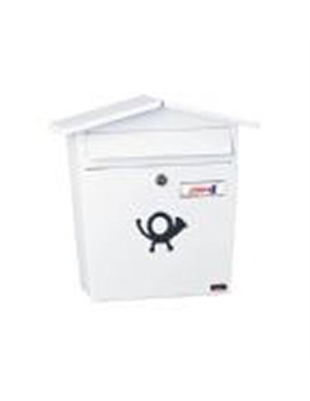 JOMA Garden-51E Briefkasten aus Metall für den Außenbereich in Weiß