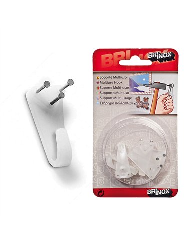Supporto Brinox per Appendere Quadri Facile Trasparente 14x31 mm - 5 Unità