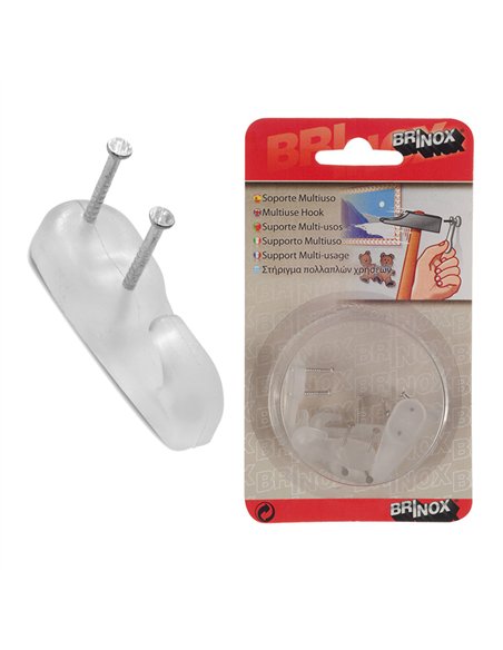 Supporto per Quadri Trasparente con 2 Chiodi - 11 mm x 30 mm