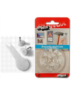 Soporte de Cuadro Transparente con 1 Clavo - 15 Unidades