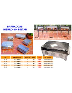 Barbacoa de hierro sin pintar 25x33x24 B-25