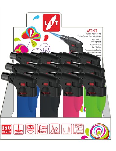 mini kitchen torch with piezo ignition - 12 units