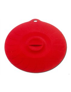 Universal red silicone lid 22 cm for kitchenware