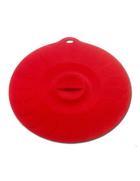 Couvercle universel en silicone rouge 22 cm pour ustensiles