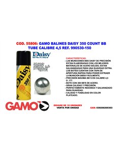 Daisy Gamo Pellets Tube 350 Ball 4.49 Air Rifle/Pistol