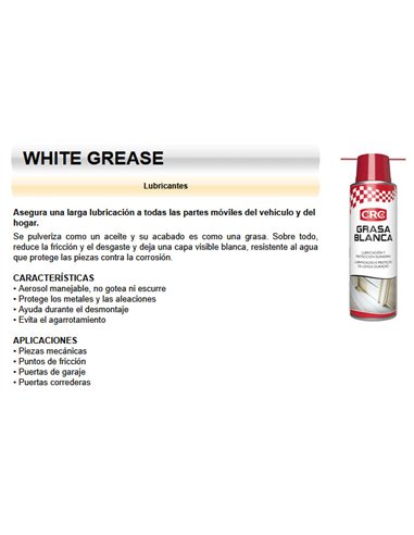 Weiße Lithiumschmierfett mit Teflon Spray 250 ml