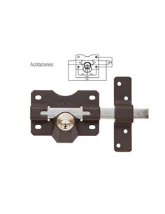 A2 Painted Lock with 70 mm Cylinder and Interior/Exterior Keys