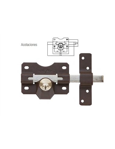 A2 lackierte Schlösser mit 70 mm Zylinder und Innen-/Außenschlüsseln