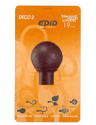Terminal curtain metal rod 19 mm Garona 06 black