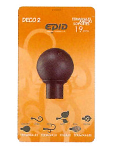 Terminal curtain metal rod 19 mm Garona 06 black