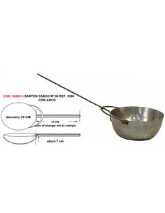 Finsto Bratpfanne aus Edelstahl 35 cm mit Langem Griff