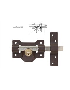 A1 model painted lock with interior and exterior key 120mm