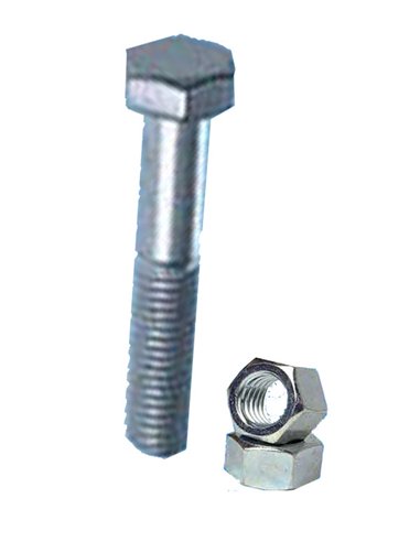 Vis hexagonale en acier zingué 12x50