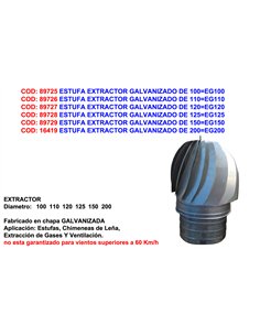 Stufa estrattore in acciaio zincato 110