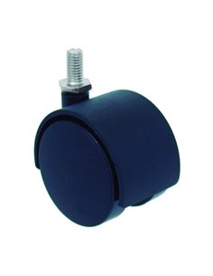 Roda de Mobiliário 40mm Nylon Preto Espiga 8x15