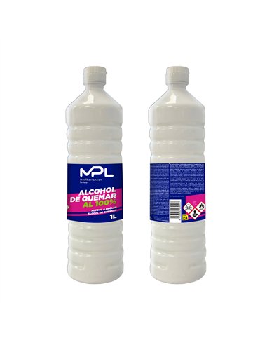 MPL Alcohol de Quemar 1L - Metanol para Chimeneas y Barbacoas
