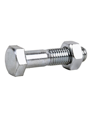 Tornillo hexagonal 931/934 zincado 8x100 con tuerca 8.8