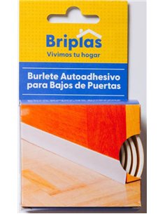 Flexible adhesive door strip 1m x 38mm white