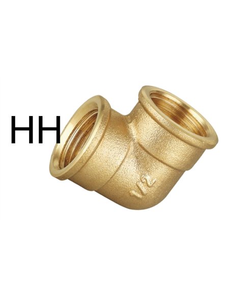 codo de latón 90° hembra-hembra 3/4"