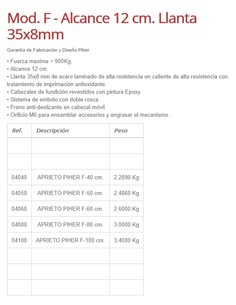 Tornitore Piher Mod F 35x8 40 cm con Manico in Ferro 2