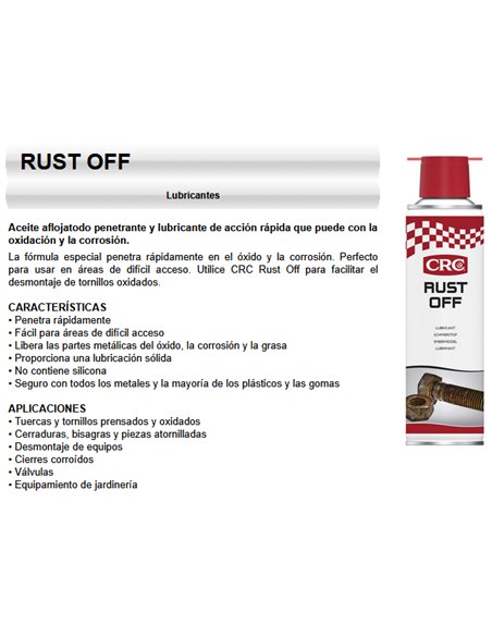CRC rust-off olio penetrante lubrificante spray 250 ml