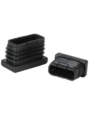 Rectangular Striped Caps 60x40 mm in Black - 100 Units