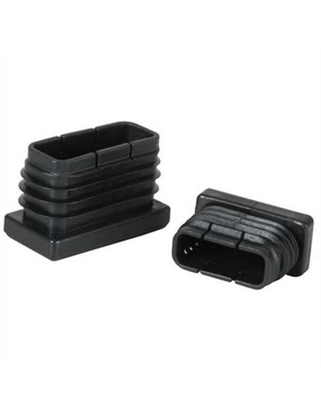 Rectangular Striped Caps 60x40 mm in Black - 100 Units