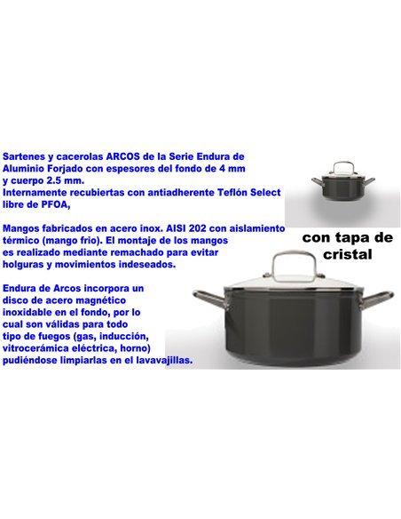 Casserole en acier inoxydable forgé 16 cm avec couvercle