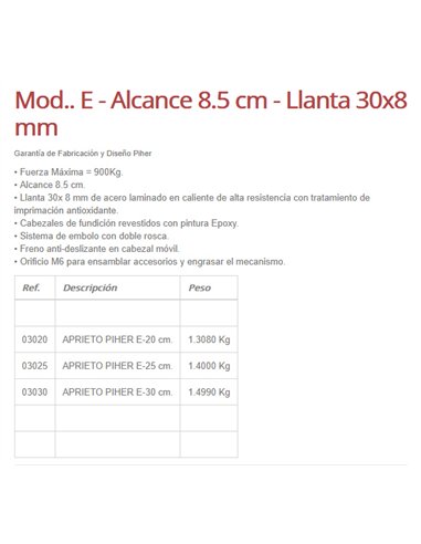 Torniquete PIHER E 30x8 cm com cabo de ferro em cruz