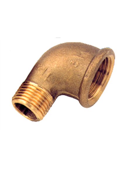 Codo de latón macho-hembra 3/4" PLUVIA A318