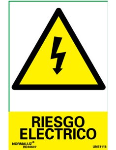 Adhesive electrical hazard label 10x15 PVC red