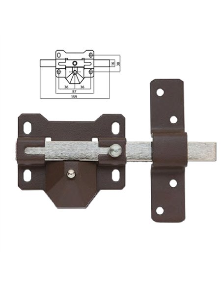 B3 Painted Lock with Exterior Key and Interior Cylinder 85mm