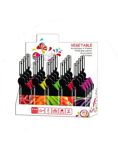 Isqueiro LIT de Chama Vegetal Expositor 20 PCS