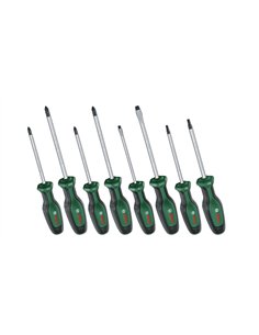 Set aus 8 Schraubendrehern PH/PZ/SL/TX mit Magnetspitze