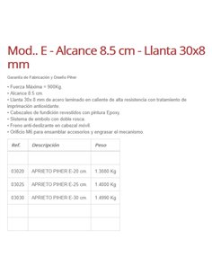 Torse en acier 30x8 mm avec manche en croix de 20 cm 2