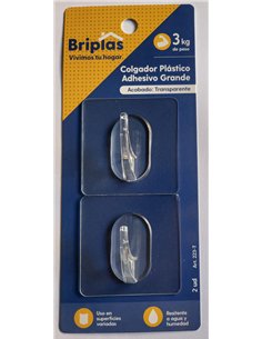 Colgador adhesivo transparente para cocina y baño - 2 unidades