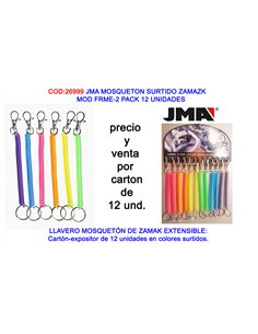 Moschettone assortito in zamak MOD FRME-2, confezione da 12 unità