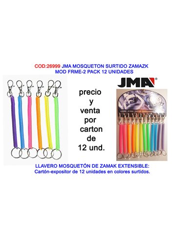Sortierter Zamak-Karabiner MOD FRME-2, Pack mit 12 Einheiten