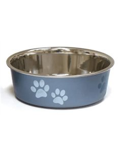 stainless steel pet bowl with non-slip base 450 ml