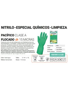 Sifer Chemical Nitrile Glove 15" Flocked Class A Pacific T-S/7