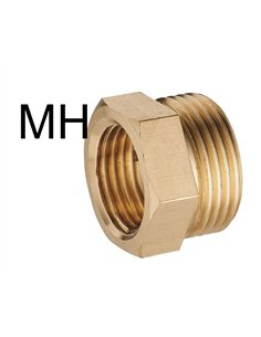 Polished brass hexagonal extension 3/4 x 10mm