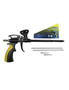 Pistola de espuma de poliuretano con cuerpo de aluminio